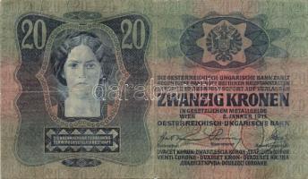 1912. 100K + 1913. 20K + 1914. 50K mindhárom "FELÜLBÉLYEGZÉS - Baja Járás Főszolgabíró - 1919. ...