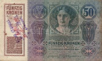 1912. 100K + 1913. 20K + 1914. 50K mindhárom szerb felülbélyegzéssel! T:III