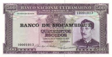 Mozambik 1976.Ideiglenes kiadás 50Esc + 100Esc + 500Esc + 1000Esc teljes sor T:I