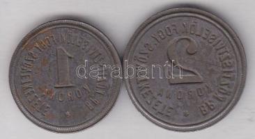 DN. Bp. Köztisztviselők Fogy. Szövetkezete - bárcák 1K + 2K T:vegyes