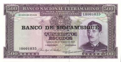 Mozambik 1976.Ideiglenes kiadás 50Esc + 100Esc + 500Esc + 1000Esc teljes sor T:I