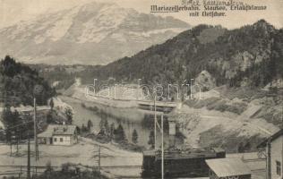 Stausee by the Mariazellerbahn with railway station and electric train (EK)