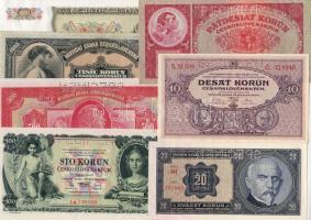Csehszlovákia 1926-34 10K, 20K, 50K, 100K, 500K, 1000K, 1000K Teljes sor! "Specimen" az 19...
