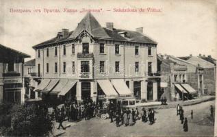 Vratsa Leonov street with automobile