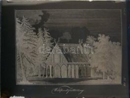 cca 1890 16 db építészet témájú üvegnegatív / Architecture 16 glass photo negatíves 10x14 cm