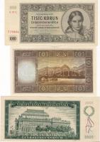Csehszlovákia 1945-46 500K, 1000K, 5000K    3-as pont lyukasztással T:I