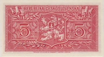 Csehszlovákia 1945 5K 3-as lyukasztással  T:I