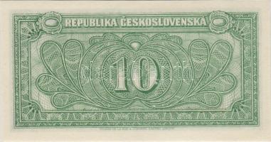 Csehszlovákia 1945 10K 3-as lyukasztással  T:I