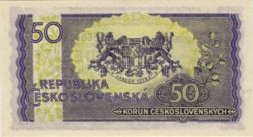 Csehszlovákia 1945 50K 3-as lyukasztással  T:I