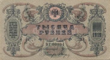 Oroszország/Polgárháború/Dél-Oroszország 1919. 1000R (2x) T:II+,II