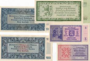 D.Reich/Cseh-Morva Protektorátus 1940 1K,  5K, 50K, 100K, 100K(2.kiadás) teljes sor! "Specimen&...