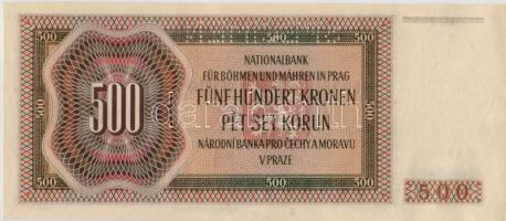 D.Reich/Cseh-Morva Protektorátus 1942 500K       "Specimen" lyukasztással T:I