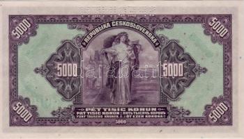 D.Reich/Cseh-Morva Protektorátus/Böhmen u. Mähren 1943 cseh/tschechische 5000K piros felülnyomással/...