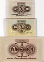 Dátum nélkül "Sokszorositó..." 10f, 50f, 2K, szükségpénz 3db T:I