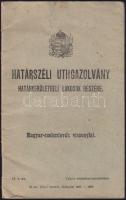 1938 Határszéli utiigazolvány határkerületbeli lakosok részére fényképpel. Csehszlovák határ / Passport for citizens living near the border