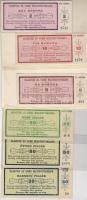 1920 "Világitási és ..." 20f, 30f, 50f, 2K, 5K, 10K  szükségpénz 6db T:I