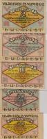 1920 "Világitási és ..." 20f, 50f, 2K, 5K,    10K  szükségpénz 5db T:I