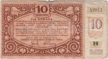 1919 Sopron 10K  szükségpénz T:III/IV RR!!