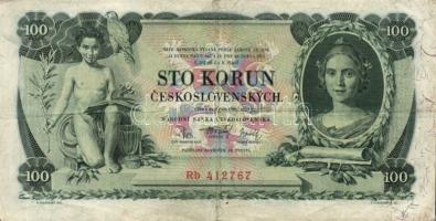 Csehszlovákia 1925. 100K (2x) T:III