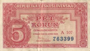 Csehszlovákia 1931. 100K + 1949-50. 5K (4x) + 10K (3x) + 1961. 3K (4x) T:II,III,IV+