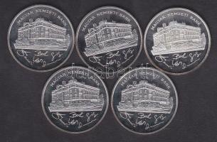 1992. 200Ft "Magyar Nemzeti Bank" Ag (5x) T:PP