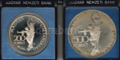 1980 "Lake Placid olimpia" sor 200Ft + 500Ft erdeti díszdobozban 2db T:PP R!