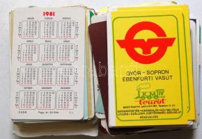 cca 1970-1990 196 db magyar kártyanaptár / calendars