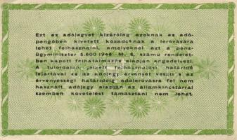 1946. 50.000AP sajtóhiba "KOVETELÉST" T:II+ hajtatlan + 100.000AP kissé felfelé tolódott e...