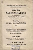1943 A Törökbálinti takarékpénztár Rt. zárszámadása magyar és német nyelven; Cilcer és tsa