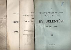 1905-1914 4db zárszámadás, meghívó