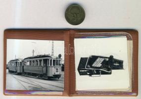 1933. Kisszakasz érme "tantusz" díszcsomagolásban, korabeli közlekedéstörténeti fotókkal T:2