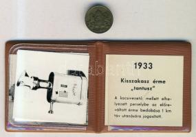 1933. Kisszakasz érme "tantusz" díszcsomagolásban, korabeli közlekedéstörténeti fotókkal T...