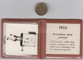 1933. Kisszakasz érme "tantusz" díszcsomagolásban, korabeli közlekedéstörténeti fotókkal T...
