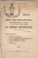 1905 Meghívó a Magyar Szt. Erzsébet Újszegedi Templom Egyesület közgyűlésére; Engel Lajos nyomdája