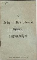 A Budapesti Háztulajdonosok Egyesülete alapszabályai; Hedvig Sándor nyomdája