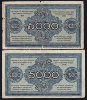 Német Birodalom/Weimari Köztársaság/Szászország/Sächische Bank zu Drezden 1923. 5000M (2x) T:III,III...