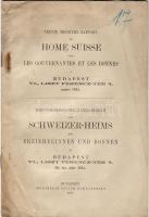 1916 A budapesti Svájci Otthon biztosító éves jelentése francia és német nyelven, Hornyánszky Viktor nyomdája