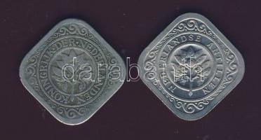 Curacao 1943. 5c T:3+ + Holland Antillák 1967. 5c T:2-