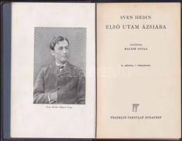 Világjárók sorozat: Sven Hedin: első utam Afrikába 22 képpel, 1 térképpel, Franklin Bp, egászvászon kötésben