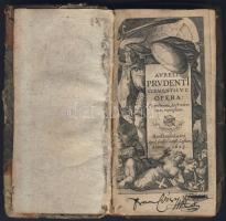 Aureli Prudenti Clementis V.C. Opera: ex postrema doct virorum recensione, Amstelodam 1632, Korabeli kissé megviselt egészbőr kötésben, belül kiváló állapotban 7x11 cm