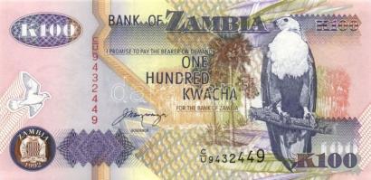 Zambia 6db (3klf) modern bankjegy köztük közeli sorszámúak is T:I
