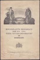 1927 A Debreceni Tisza István egyetem története. Képes brossúra német nyelven 12p.