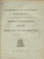 1898 A Zalaegeszegi Takarékpénztár Rt. zárszámadása; Breisach Sámuel nyomdája