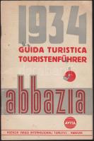 1934 Abbázia útikalauz olaszul sok képpel, benne hajó és vonat menetrendek / Tourist-guide of Opatija in Italian with lots of pictures and ship schedules