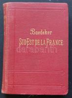 Karl Baedeker: Dél-Kelet-Franciaország utikönyv számos képpel, térképpel / South-East France Travel-guide Paris, 1906 490p