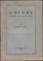 Bernáth Tibor: A Rummy kártyajaték és szabályai, Bp, 1928 16p