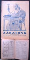 1927 A Zászlónk c. cserkészlap egy száma + a zászlónk diáknaptára érdekes osztálynévsorral, a tanulók vallásával