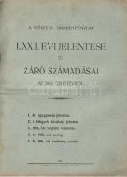 1917 A Kőszegi takarékpénztár zárszámadása; Feigl Frigyes
