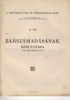 1943 A Kisvárdai Ipar és Kereskedelmi bank zárszámadása