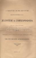 1901 A Magyar Acélárúgyár Rt. jelentése és zárszámadása;
